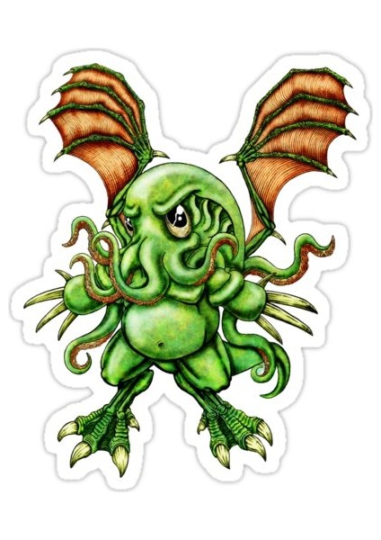 Bebek Cthulhu Sticker Araba Oto Arma Duvar Sticker Ev Dekoratif Çıkartma 15 cm