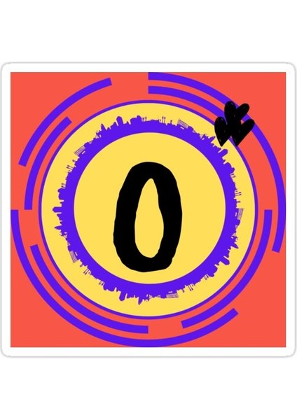 O Harfi Sticker Araba Oto Arma Duvar Sticker Ev Dekoratif Çıkartma 15 cm