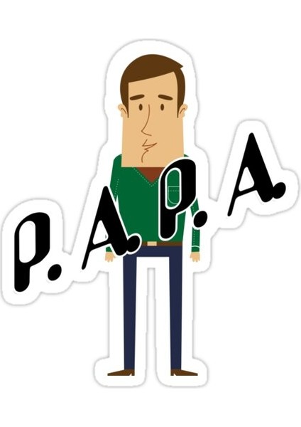 Papa Sticker Araba Oto Arma Duvar Sticker Ev Dekoratif Çıkartma 15 cm