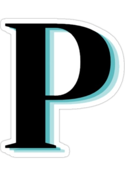 P Harfi Sticker Araba Oto Arma Duvar Sticker Ev Dekoratif Çıkartma 15 cm
