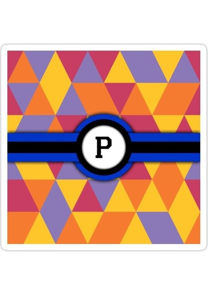 Monogram P Sticker Araba Oto Arma Duvar Sticker Ev Dekoratif Çıkartma 15 cm