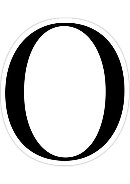 O Harfi Sticker Araba Oto Arma Duvar Sticker Ev Dekoratif Çıkartma 15 cm