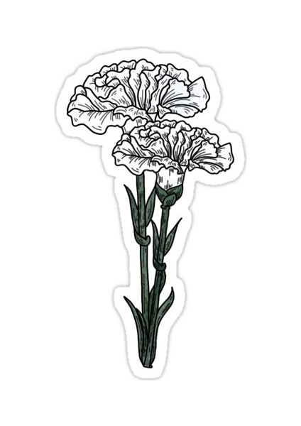 Suluboya Karanfiller Sticker Araba Oto Arma Duvar Sticker Ev Dekoratif Çıkartma 15 cm