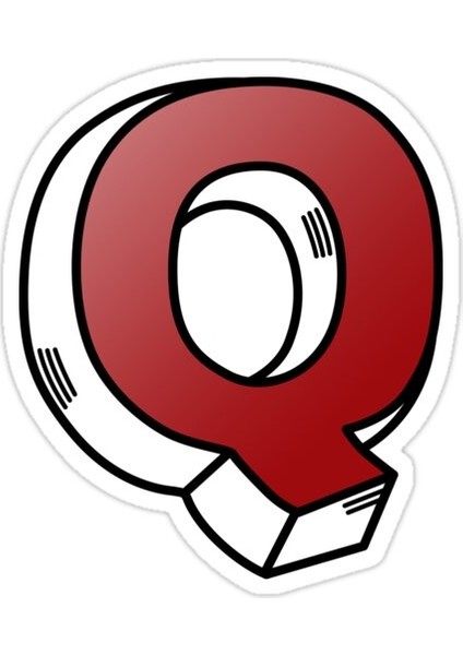 Q Harfi Sticker Araba Oto Arma Duvar Sticker Ev Dekoratif Çıkartma 15 cm