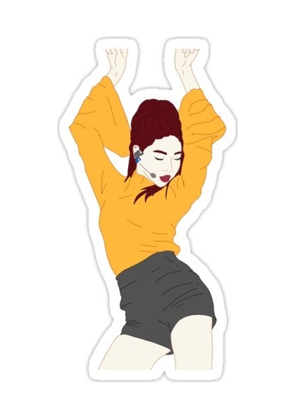 Chungha Sticker Araba Oto Arma Duvar Sticker Ev Dekoratif Çıkartma 15 cm