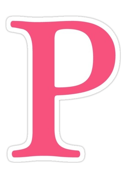 P Harfi - Sticker Araba Oto Arma Duvar Sticker Ev Dekoratif Çıkartma 15 cm