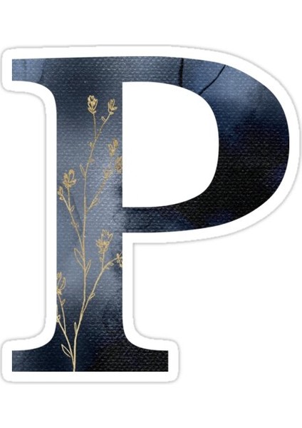 P Harfi Sticker Araba Oto Arma Duvar Sticker Ev Dekoratif Çıkartma 15 cm