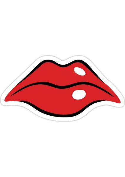 Üzgün Dudaklar Sticker Araba Oto Arma Duvar Sticker Ev Dekoratif Çıkartma 15 cm
