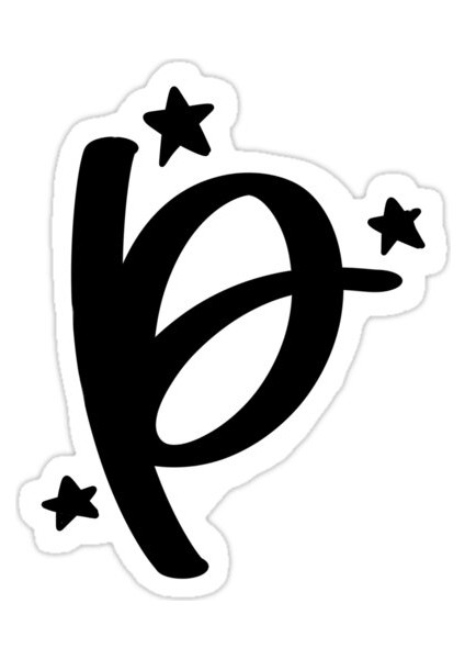 P Harfi Sticker Araba Oto Arma Duvar Sticker Ev Dekoratif Çıkartma 15 cm