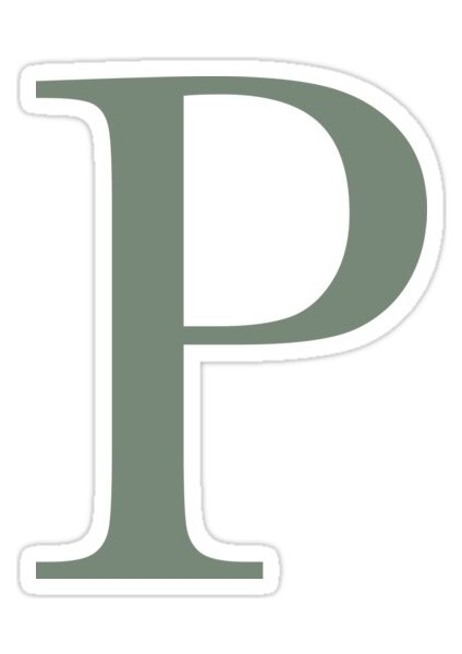 Yeşil P Sticker Araba Oto Arma Duvar Sticker Ev Dekoratif Çıkartma 15 cm