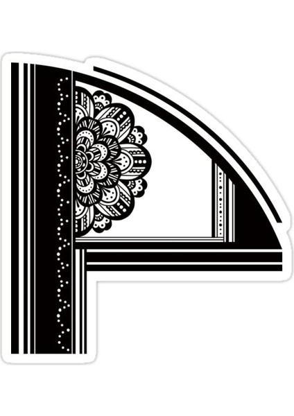 P Sticker Araba Oto Arma Duvar Sticker Ev Dekoratif Çıkartma 15 cm