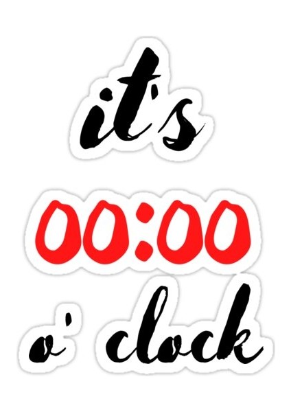 Sıfır Saat Sticker Araba Oto Arma Duvar Sticker Ev Dekoratif Çıkartma 15 cm