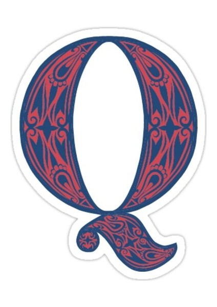 Q Harfi Sticker Araba Oto Arma Duvar Sticker Ev Dekoratif Çıkartma 15 cm