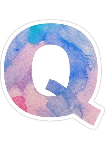 Suluboya Q Sticker Araba Oto Arma Duvar Sticker Ev Dekoratif Çıkartma 15 cm