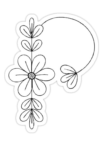 P Harfi Sticker Araba Oto Arma Duvar Sticker Ev Dekoratif Çıkartma 15 cm