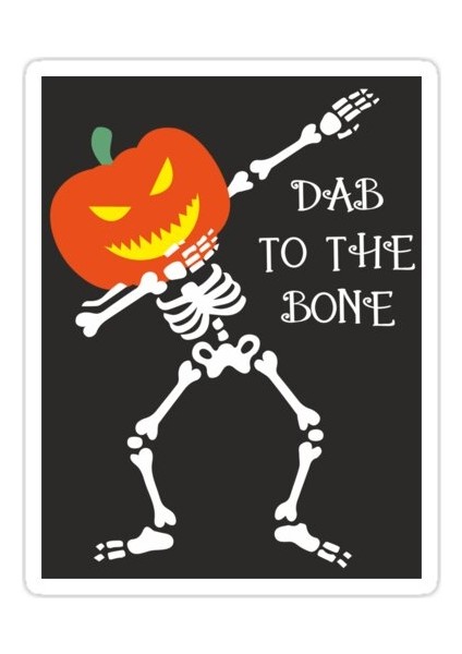 Dabbing Iskelet Sticker Araba Oto Arma Duvar Sticker Ev Dekoratif Çıkartma 15 cm