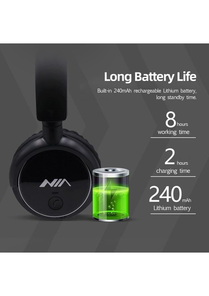 Q1 Bluetooth Kulaklık Kablosuz Stereo Müzik Kulaklık (Yurt Dışından)