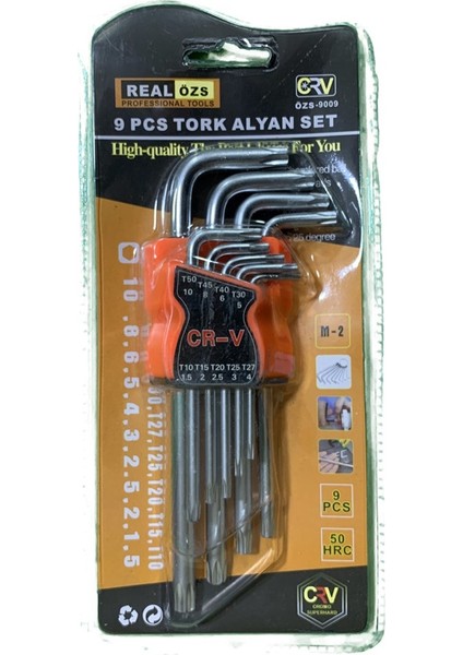 9 Parça Uzun Tork Alyan Set ÖZS-9009
