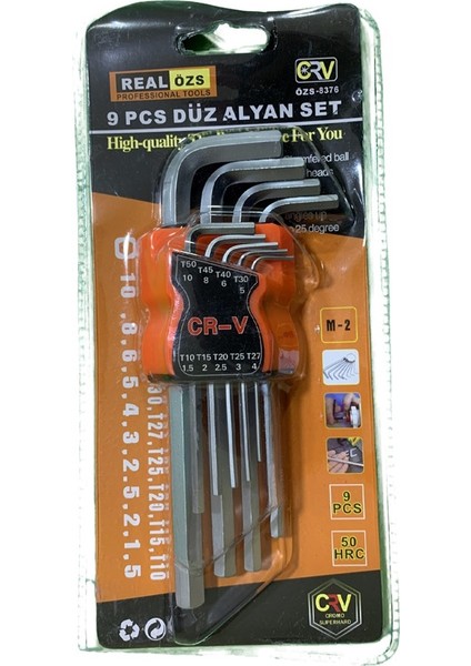 9 Parça Uzun Düz Alyan Set ÖZS-8376