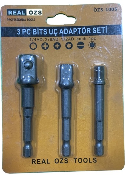 3 Parça Bits Uç Adaptör Seti ÖZS-1005