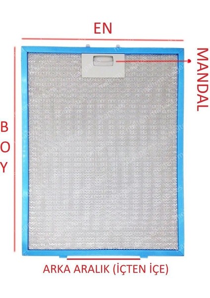 Simfer Aspiratör & Davlumbaz Yağ Filtresi 27,5 X 35 cm Af0052
