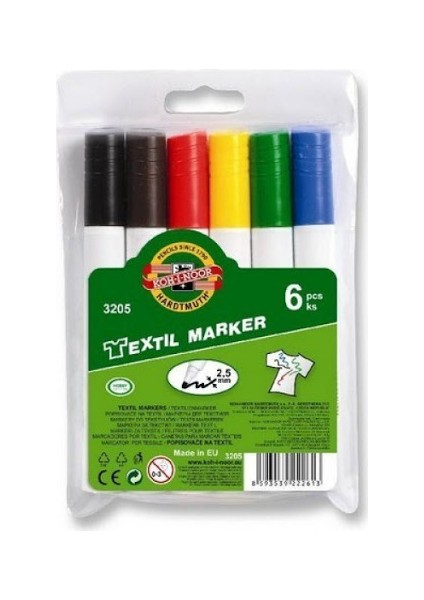 Textil Marker 6'lı 3205