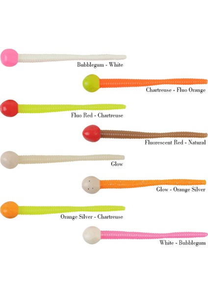 Powerbait Floating Mice Tails Sahte Yemi Fluorescent Red-Natural-8cm - 13LU