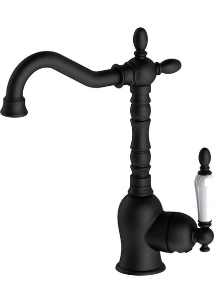 Retro Tek Gövde Lavabo Bataryası Siyah Pvd MTL180-S