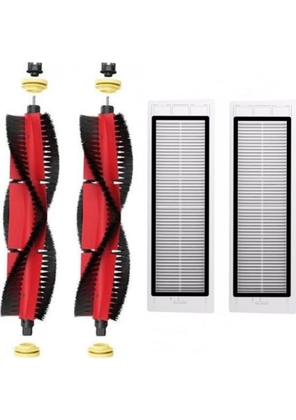 Roborock S5 Max Uyumlu 2li Hepa Filtre ve 2li Ana Fırça