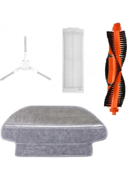 Vacuum Mop P Stytj02ym Uyumlu Beyaz Yan Fırçalı 4lü Set