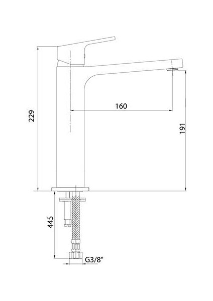 Eca Tiera Orta Boy Lavabo Bataryası Mat Siyah 102188003C1 fiyatları