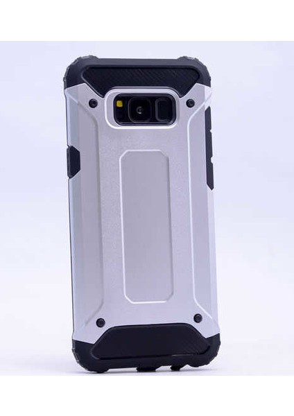 - Samsung Galaxy Note 8 - Kılıf Çift Katman Zırh Tank Crash Military Kapak - Gri - T2475