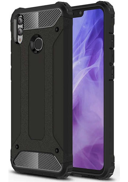- Huawei Honor 8x - Kılıf Çift Katman Zırh Tank Crash Military Kapak