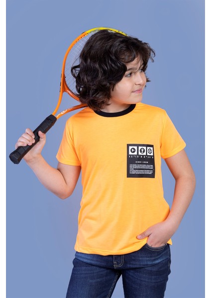 Toontoy Erkek Çocuk Neon Renkli Baskılı Tişört