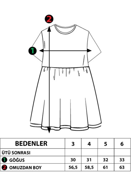 Toontoy Kız Çocuk Kalp Desenli Kolları Detaylı Elbise fiyatları