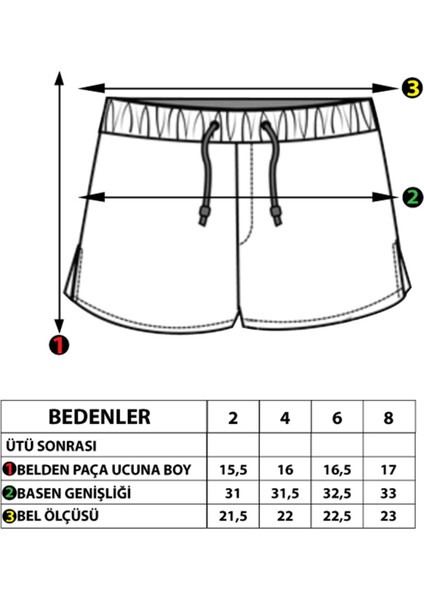 Toontoy Kız Çocuk Beli Lastikli Iki Yanı Cepli Nakışlı Şort fiyatları