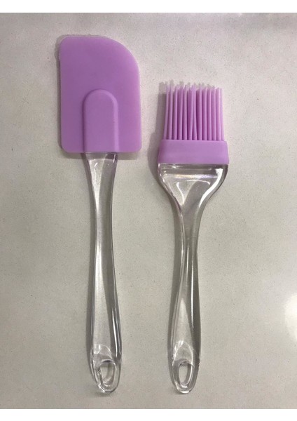 Silikon Fırça Spatula Mor