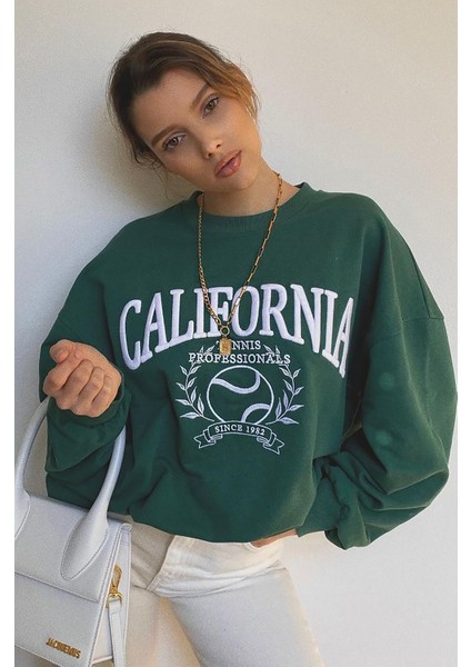 Mad Girls Haki Sweatshirt MG1112