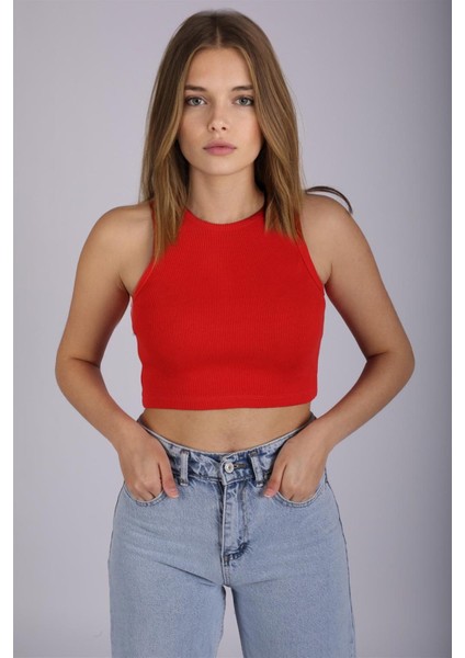 Mad Girls Kırmızı Crop Top MG1113