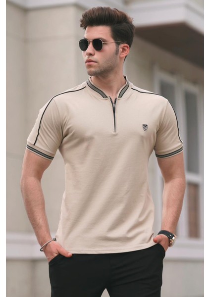 Bej Polo Yaka Erkek Tişört 9281 fiyatları