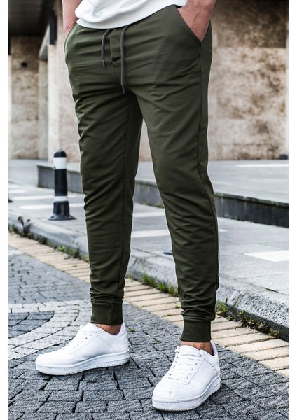 Haki Paçası Lastikli Erkek Eşofman 4821