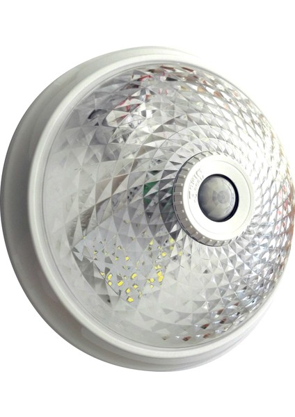 SİMGE-360° Hareket Sensörlü Ledli Acil Kilitli Tavan ARMATÜRÜ-8020-9WATT-(64 Led) Beyaz