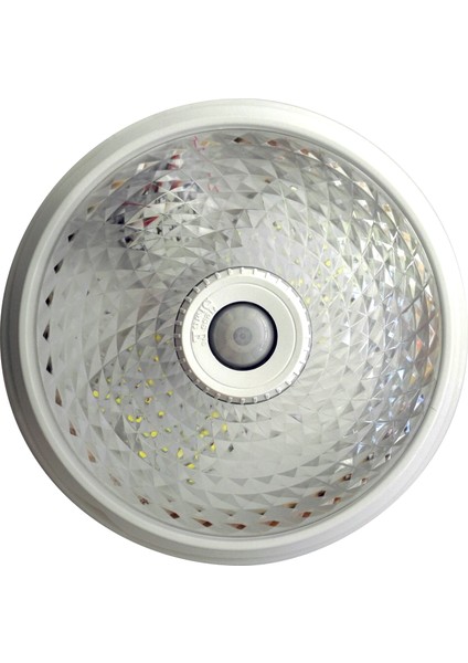 SİMGE-360° Hareket Sensörlü Ledli Acil Kilitli Tavan ARMATÜRÜ-8020-9WATT-(64 Led) Beyaz