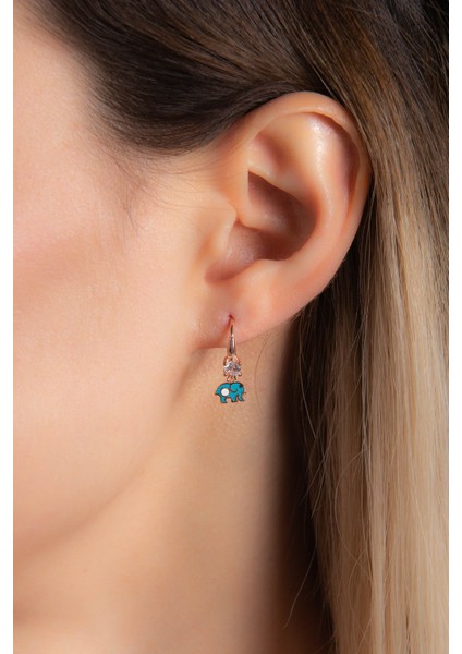 Lazer Mineli 925 Ayar Gümüş Filli Halka Nazar Boncuğu Küpe fiyatları