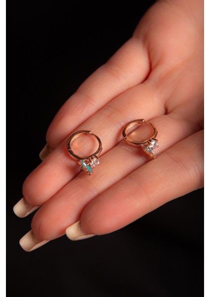 Lazer Mineli 925 Ayar Gümüş Filli Halka Nazar Boncuğu Küpe modelleri