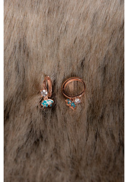 Lazer Mineli 925 Ayar Gümüş Filli Halka Nazar Boncuğu Küpe fırsatları