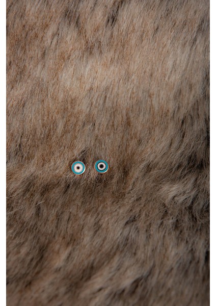 Lazer Mineli Nazar Boncuklu 925 Ayar Kadın Gümüş Küpe modelleri