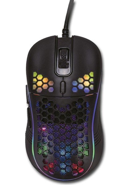 Sparrow 6400 DPI RGB Ledli Makrolu Oyuncu Mouse +70 x 30 Gaming Mouse Pad