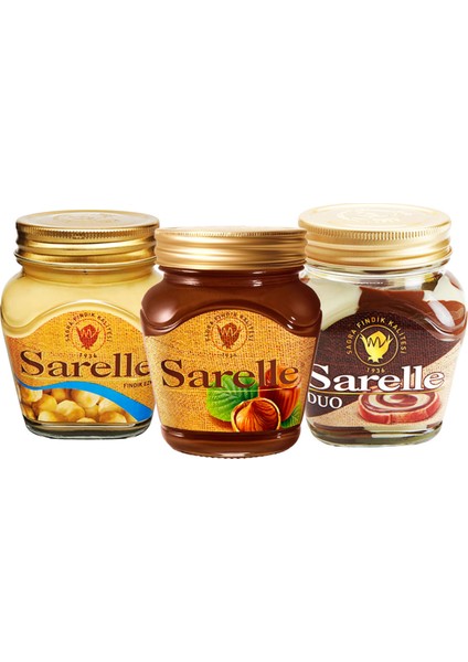 3'lü Tanışma Paketi (Fındık Ezmesi 350 gr + Kakaolu Fındık Kreması 350 gr + Duo 350 Gr)