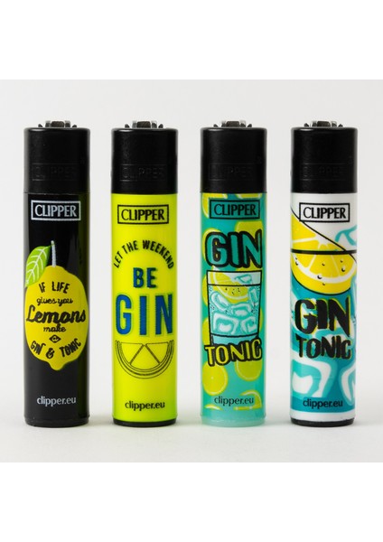 Clipper Gin Tonic 4'lü Çakmak Seti
